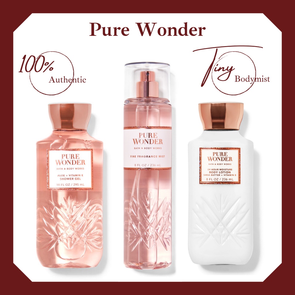 Bộ sản phẩm xịt thơm toàn thân bodymist Bath &amp; Body Works: Pure Wonder 36ml - 236ml