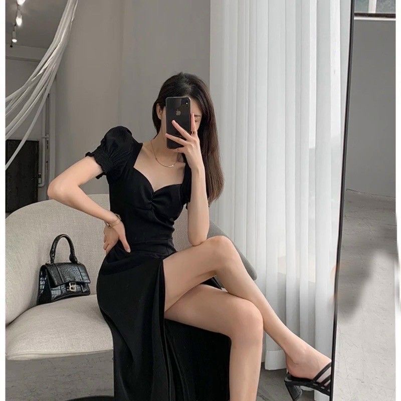 BLACKDRESS đầm body xẻ tà hottrend siêu xinh