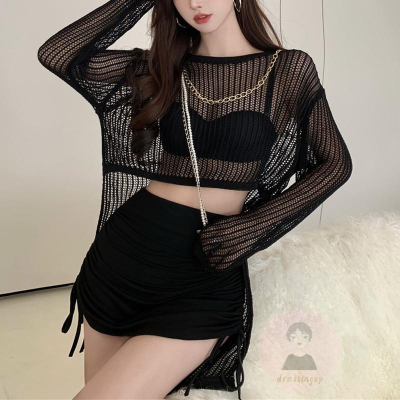 Áo Sơ Mi Tay Dài Dáng Rộng Màu Trơn Thiết Kế Độc Đáo Thời Trang Cho Nữ