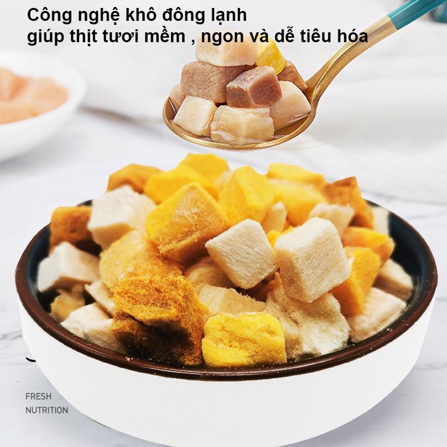 Snack cho chó mèo Hipipet thịt sấy lạnh Freeze thơm ngon giàu dinh dưỡng