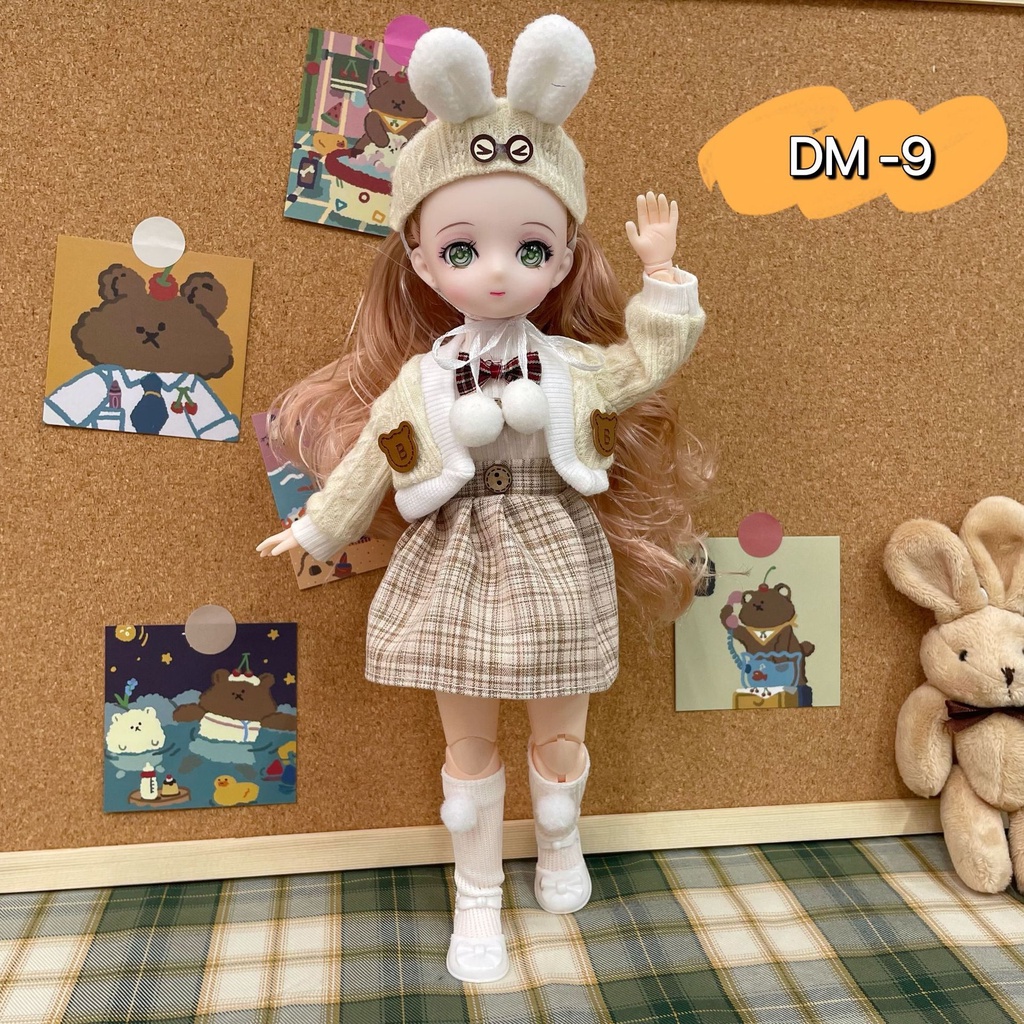 Đồ Chơi Búp Bê Barbie Mặt Truyện Tranh 30cm 1/6 BJD Làm Quà Tặng Cho Bé