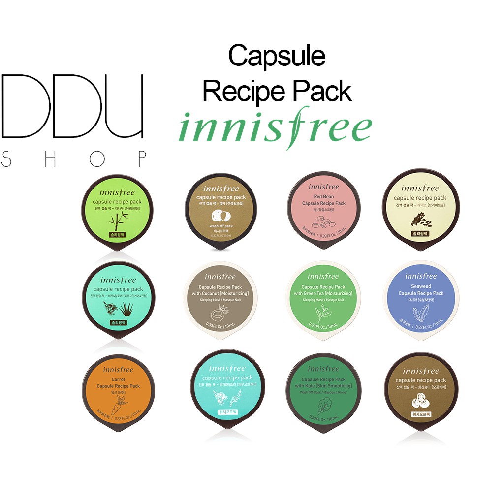 (Hàng thật) Innisfree / Capsule Recipe Pack / Mỹ phẩm dưỡng da, Mặt nạ