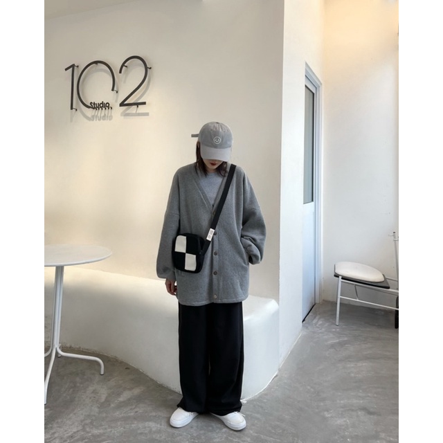 Túi Tote Đeo Chéo “Mini Checked Bag” Vải Canvas