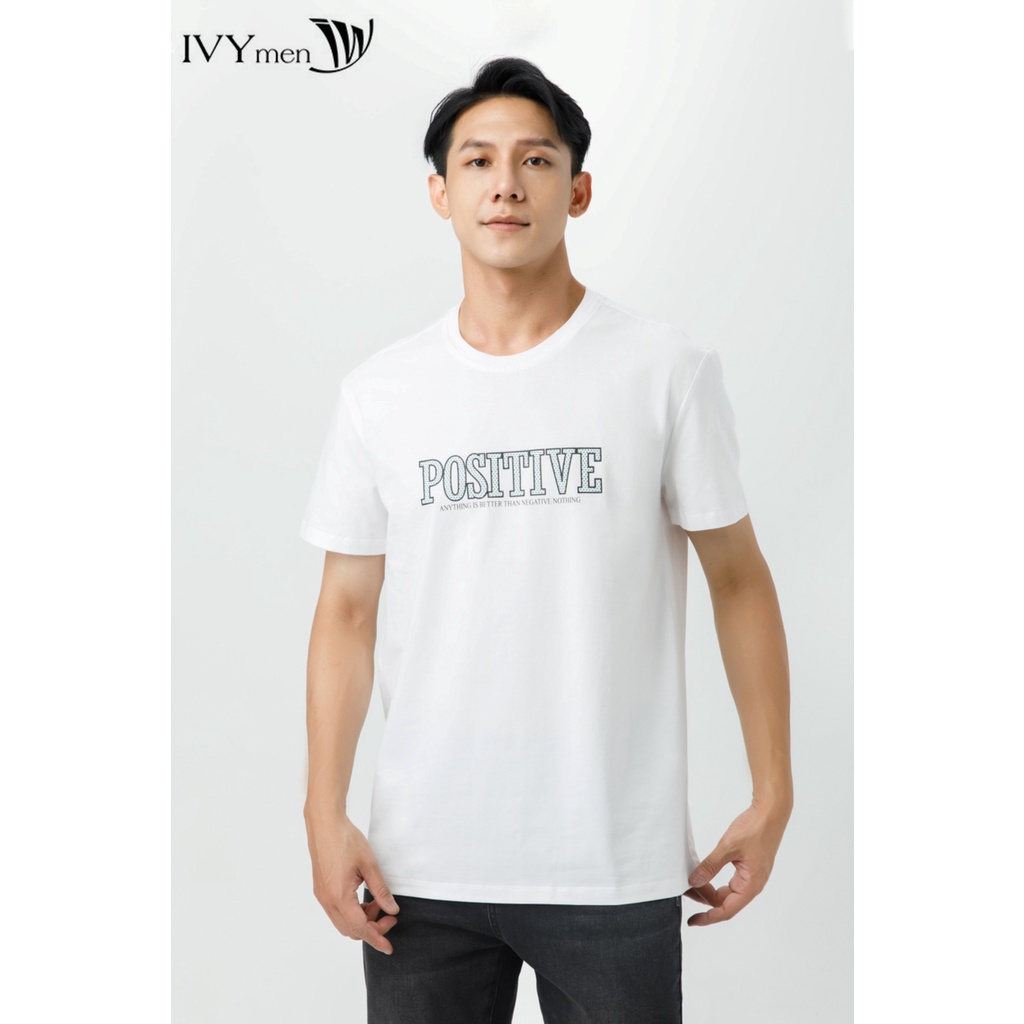 Áo thun nam in chữ Positive IVY moda MS 57E3379