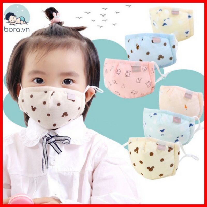 Khẩu trang xô 4 lớp kháng khuẩn túi zip cho bé mẫu mới
