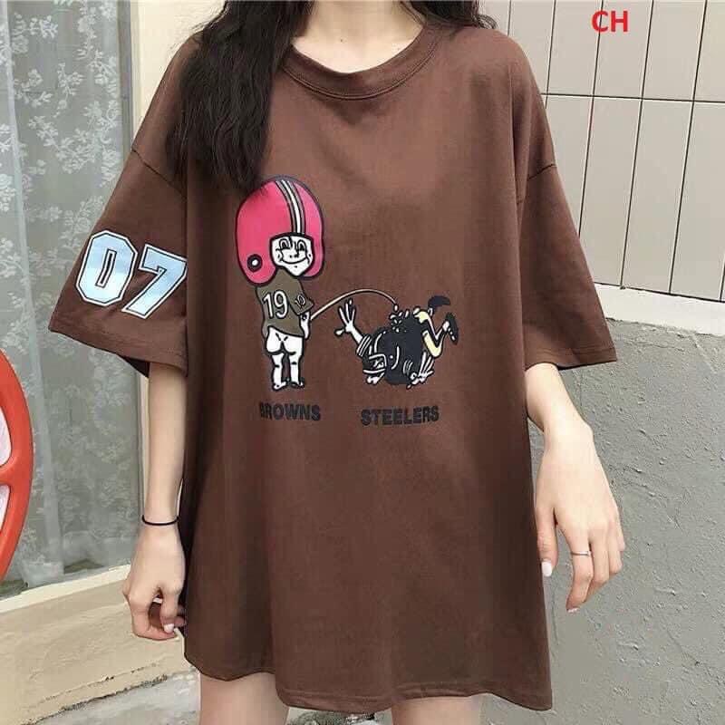 Áo thun tay lỡ UNISEX nam nữ from rộng- Áo phông ngắn tay in hình cậu bé tè bậy chất cotton phong cách hàn quốc