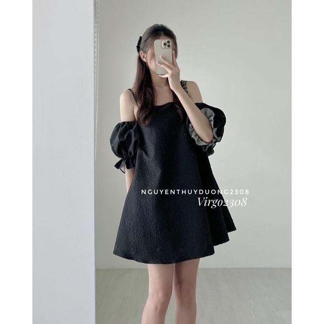 [NEW]ÁO VÁY XỐP GẤM TRỄ VAI TAY BỒNG “LAURA” TIỂU THƯ
