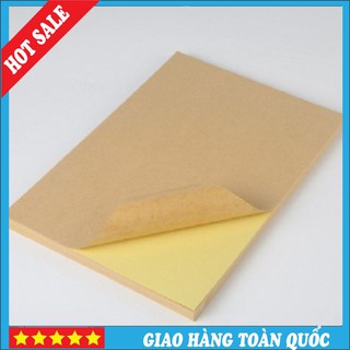 💕💕 SALE SẬP SÀN💕💕 Giấy Decal A4 Đế Xanh, Đế Vàng, Đế Da Bò ( Xấp 100 Tờ )