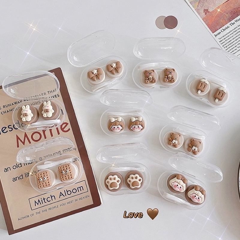 Khay Mini 3D Gấu, Chân Gấu Cute - Case Đựng Lens