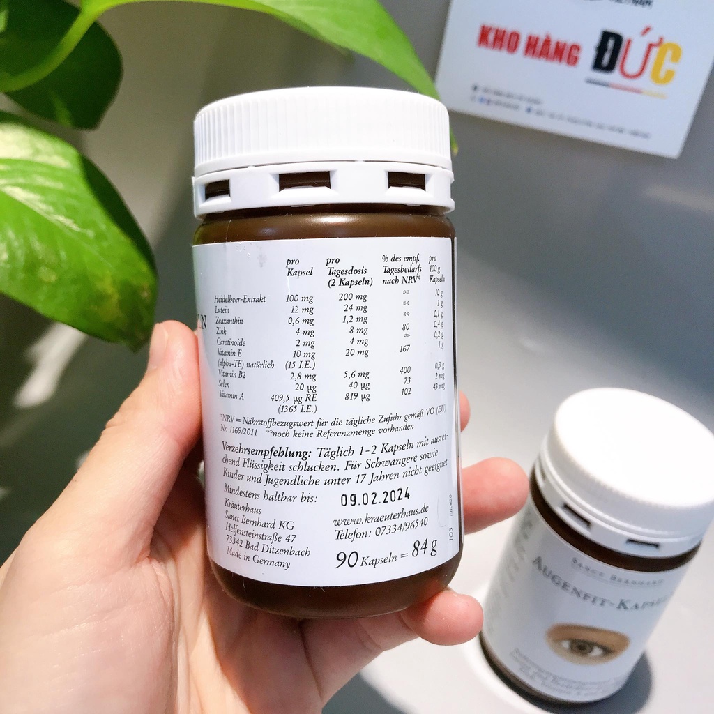 Bổ Mắt Sanct Bernhard Augenfit Kapseln 90 Viên