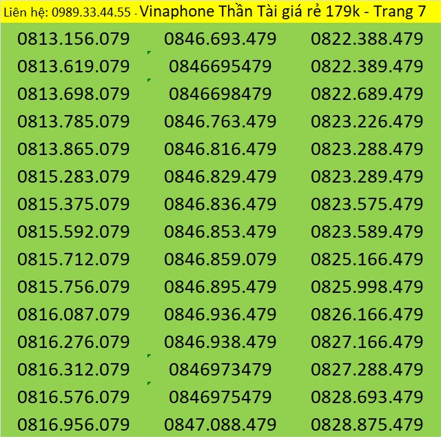 Sim thần tài 79