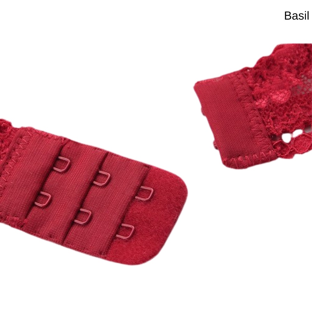 Bộ đồ lót QB010 nữ 1/2 cup có gọng mút vừa nâng ngực tự nhiên phối ren Basil