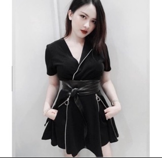 Đai da thắt váy sành điệu