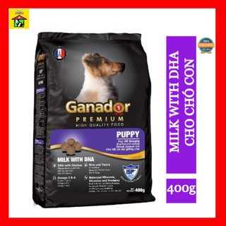 [400gram💯] Thức Ăn Cho Chó Con Ganador Puppy Milk With DHA (Vị Sữa & DHA) 400g