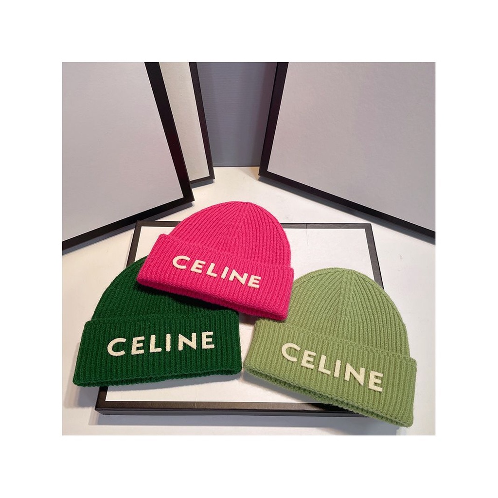 Dfdd21 Mũ Len Dệt Kim In Chữ celine Thời Trang Thu Đông Cho Nam Nữ