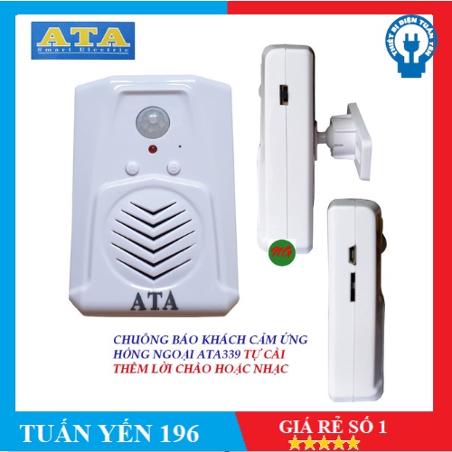 Chuông cảm ứng báo khách tự cài lời chào ATA AT-339- Hàng Chính Hãng