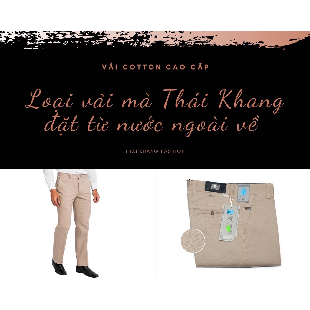 quần dài kaki ống rộng nam trơn cao cấp trung niên vải nhập khẩu Trung Quốc loại quần kaki nam form rộng QK2