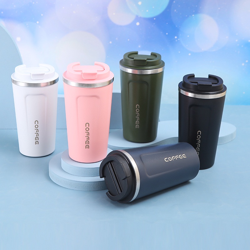 Bình Nước Giữ Nhiệt Bằng Thép Không Gỉ 304 380ML 500ML Có Nắp Đậy Tiện Dụng