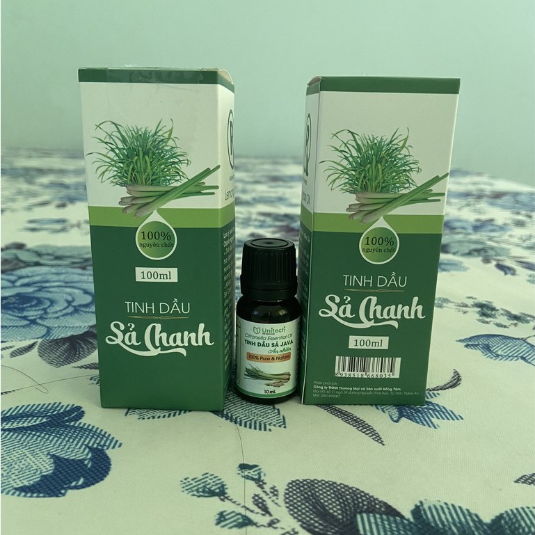 Combo 2 chai tinh dầu Sả chanh 100ml tặng ngay 1 chai tinh dầu quế 10ml trị giá 28k