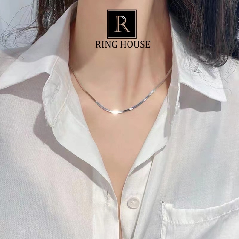 N16 Dây Chuyền Choker Nữ Titan Không Rỉ Gỉ Mảnh Phong Cách Retro Đơn Giản