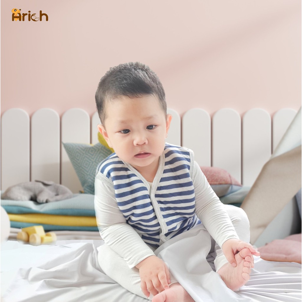 ÁO GHI LÊ THU ĐÔNG ARICH VẢI SỢI TRE CHO BÉ (từ 9-12m đến 3-4 tuổi)