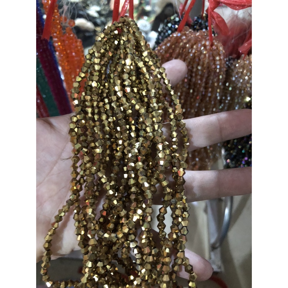 [Ảnh thật] [Có sẵn] 10 dây pha lê đá cao cấp loại 3mm