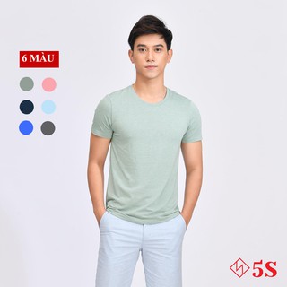 Áo Thun Nam Trơn 5S Cổ Tròn Tay Ngắn, 6 Màu Cơ Bản, Dáng Ôm, Chất Liệu Thoáng Mát, Thấm Hút Mồ Hôi