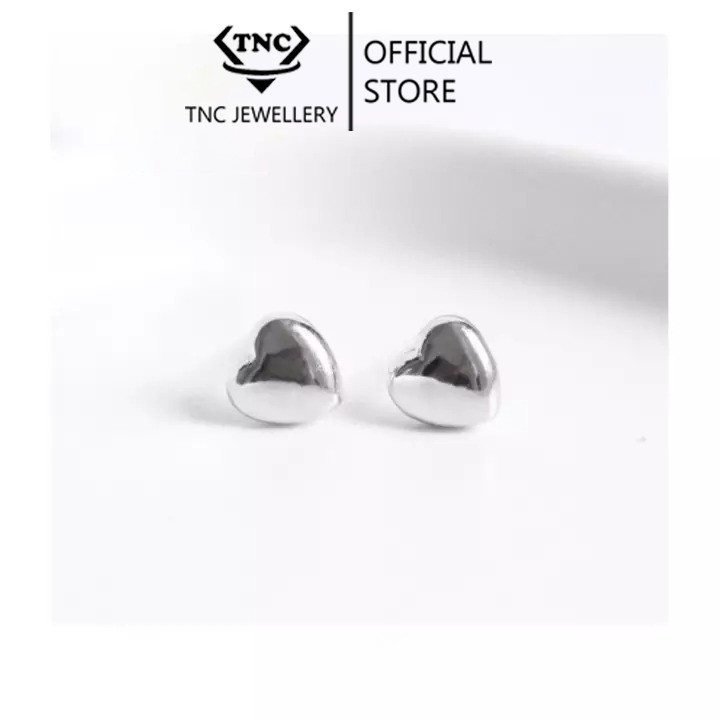 Bông Tai Bạc, Khuyên Tai Bạc Ta Trái Tim TNC JEWELLERY