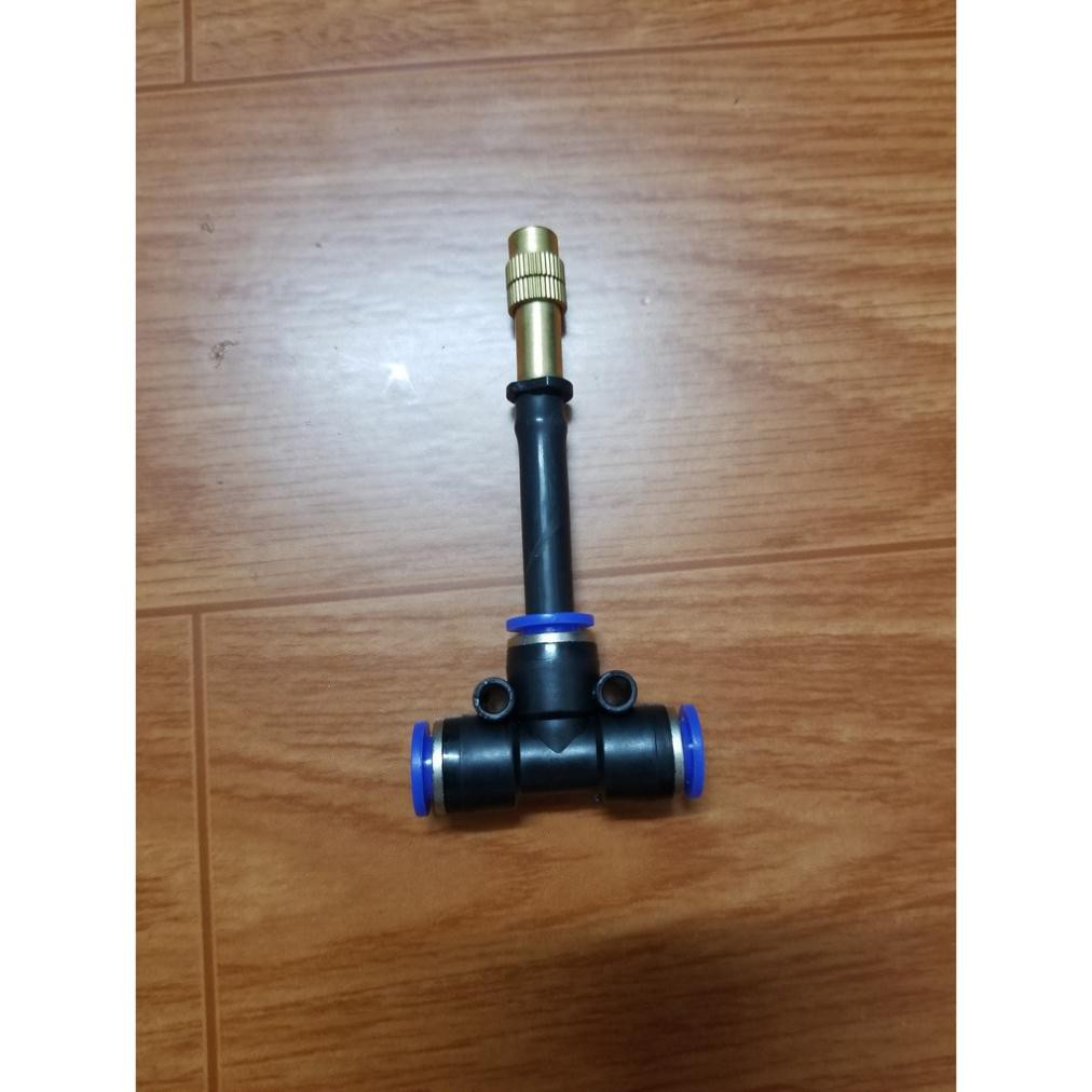 Béc phun sương 1 hướng tưới lan bằng đồng– kèm nối nhanh chữ T ϕ 8mm