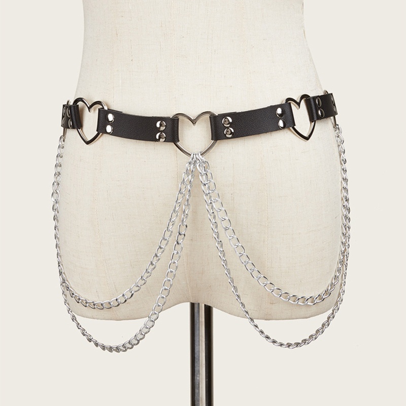 Thắt Lưng Dây Xích Tròn Bằng Hợp Kim Phong Cách Hip Hop Cá Tính Cho Thanh Thiếu Niên