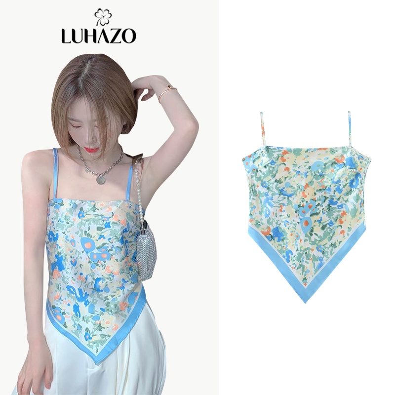 Áo hai dây áo yếm LUHAZO in họa tiết thổ cẩm cực hót đi biển đi du lịch hè chất thun mềm mát DK10T501