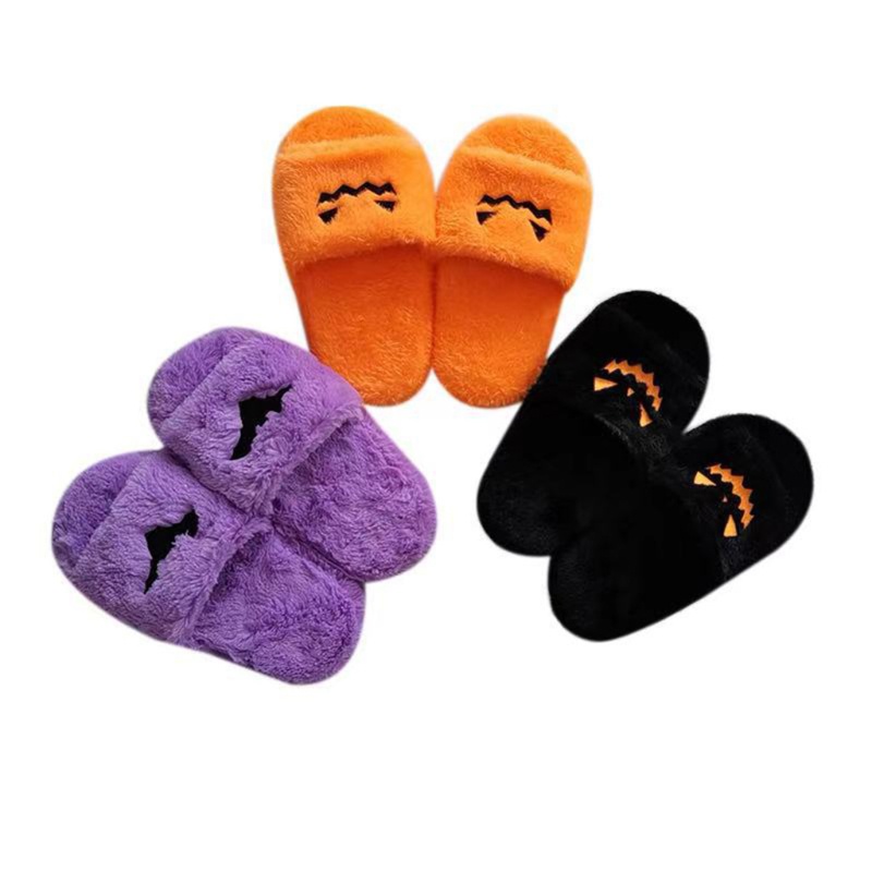 Dép Bông Mềm Mại Hở Ngón / Ngoài Trời / Trong Nhà / Ngoài Trời Hình Bí Ngô Halloween Cho Nữ