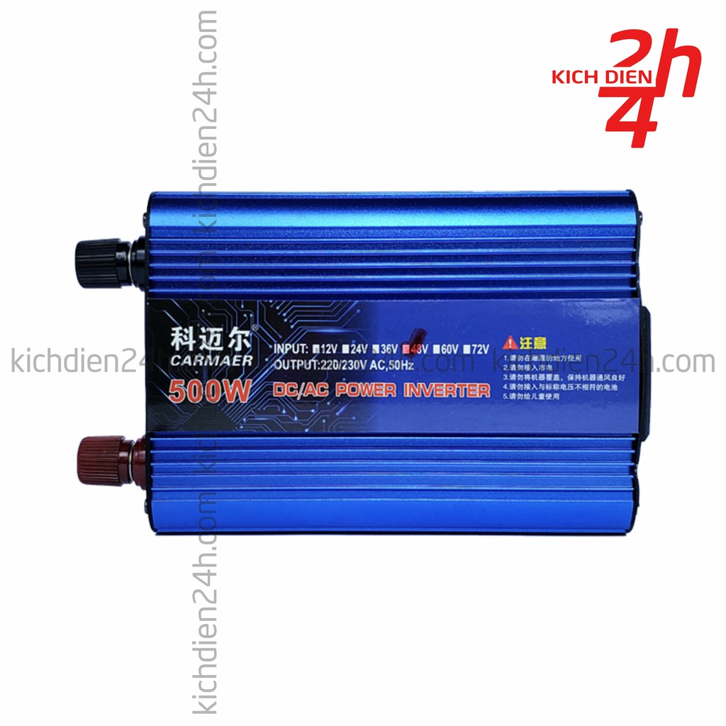 Bộ kích điện 48V lên 220V 500W, Dùng cho xe điện, Hàng chuẩn nội địa TQ