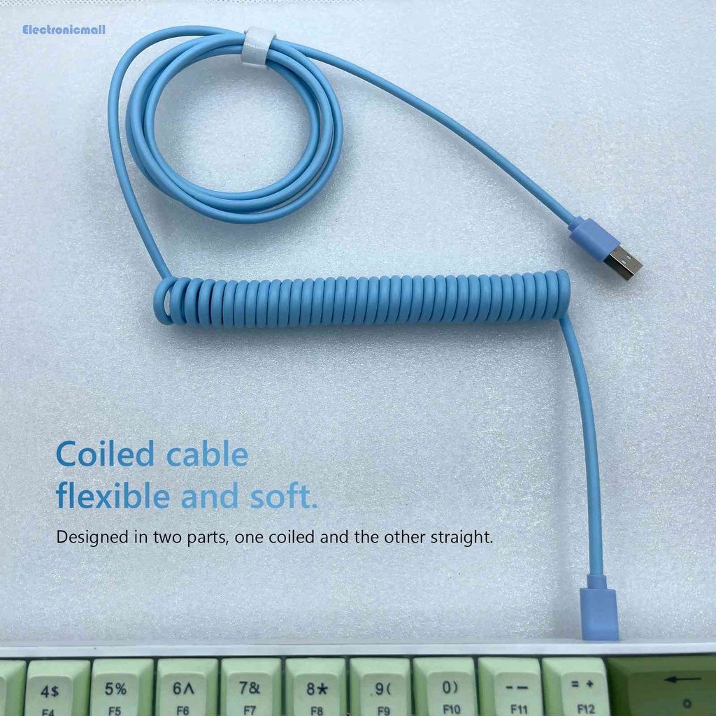 Dây Cáp Bàn Phím Cơ Type-C Sang USB Lõi Lò Xo Lõi Lò Xo 01.vn