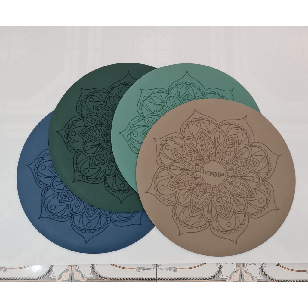 Miếng Đệm Yoga, Ngồi Thiền, Chất Liệu Cao Su Sinh Thái, Phủ PU Cao Cấp, Êm, Siêu Bám, Sang Trọng, Đài Loan