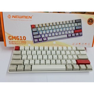 Bàn phím cơ không dây newmen gm610 - hàng chính hãng