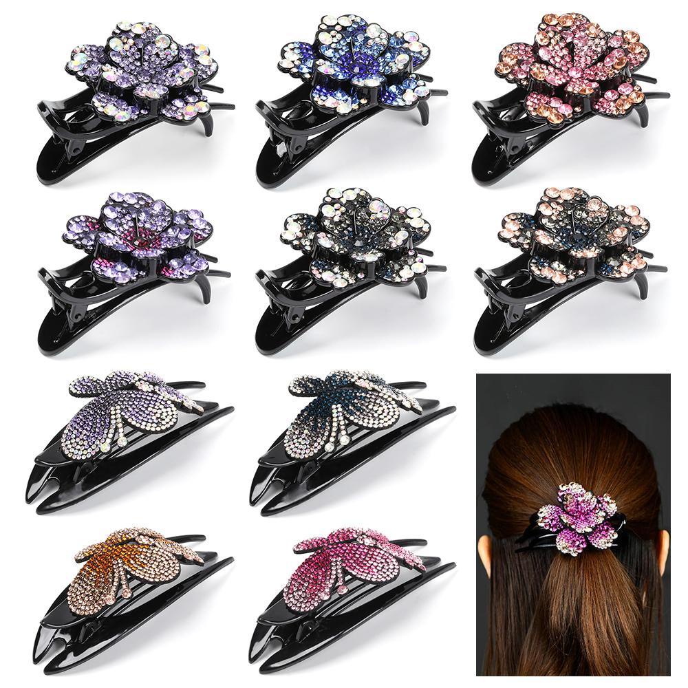 Kẹp Tóc Hình Bướm &amp; Hoa Cho Nữ|Kẹp Tóc Đính Đá Lấp Lánh
