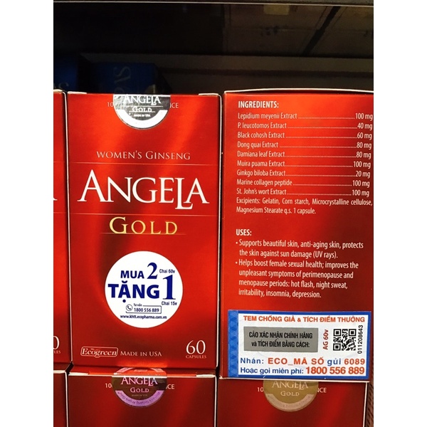 ANGELA GOLD (Hàng chính hãng, có đầy đủ tem và mã tích điểm)