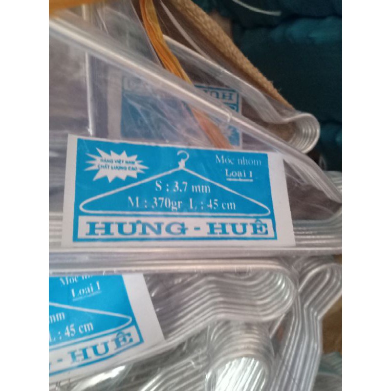 Bịch 10 móc nhôm người lớn , móc nhôm treo , phơi quần áo cỡ dày vừa
