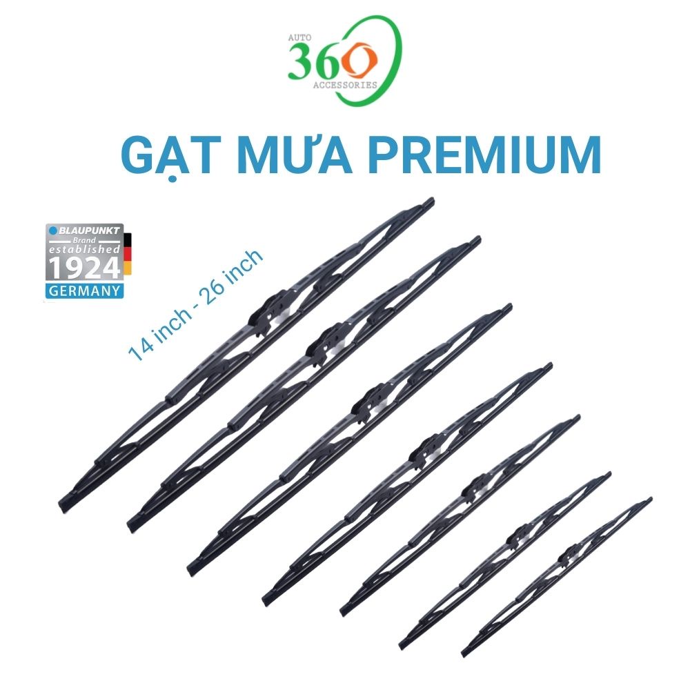 Gạt mưa ô tô Premium, cần gạt nước ô tô của Đức dùng cho xe du lịch và xe tải từ 14 inch - 26 inch