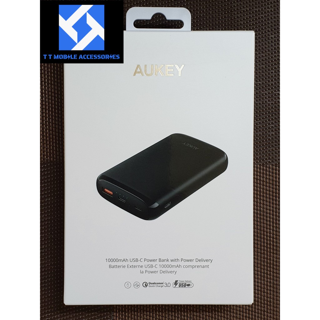 Pin Sạc Dự Phòng 10000mAh AUKEY PB-Y22, chính hãng AUKEY VIETNAM, hàng mới 100%, Bảo hành 1 đổi 1 trong 24 tháng