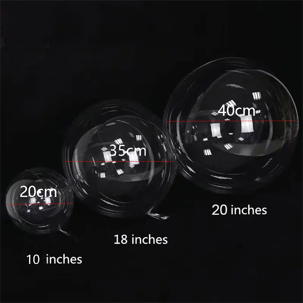 CONOPERY Set 100 Phụ Kiện Trang Trí Đa Năng Tiện Dụng|Bong Bóng Trong Suốt Bằng PVC 10 / 18 / 20 / 24 Trang Trí Tiệc Cưới