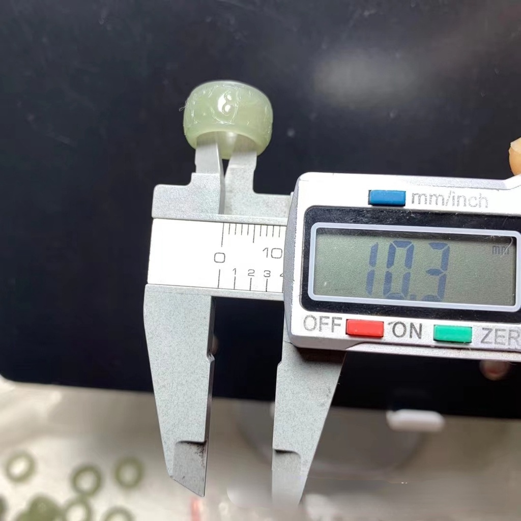 Phụ Kiện Vòng Cổ / Nhẫn Chạy Bộ Bằng Đá Hetian Tự Nhiên Cỡ Lớn diy