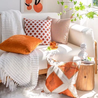 Gối tựa lưng sofa, cao cấp Vỏ gối trang trí vuông 45x45, dệt Jarquard sang trọng