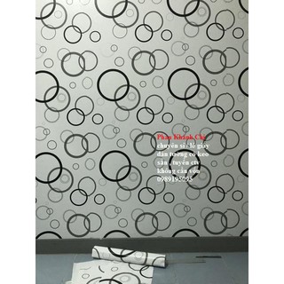 Combo 10m giấy decal vòng tròn trắng