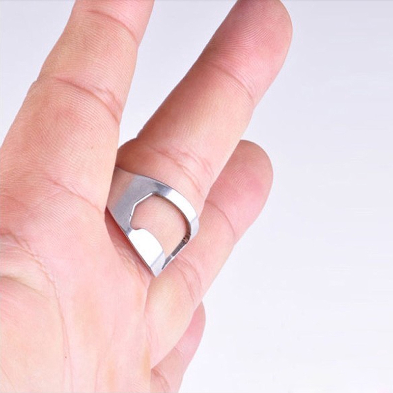 Dụng cụ mở nắp chai đeo ngón tay bằng thép không gỉ tiện dụng