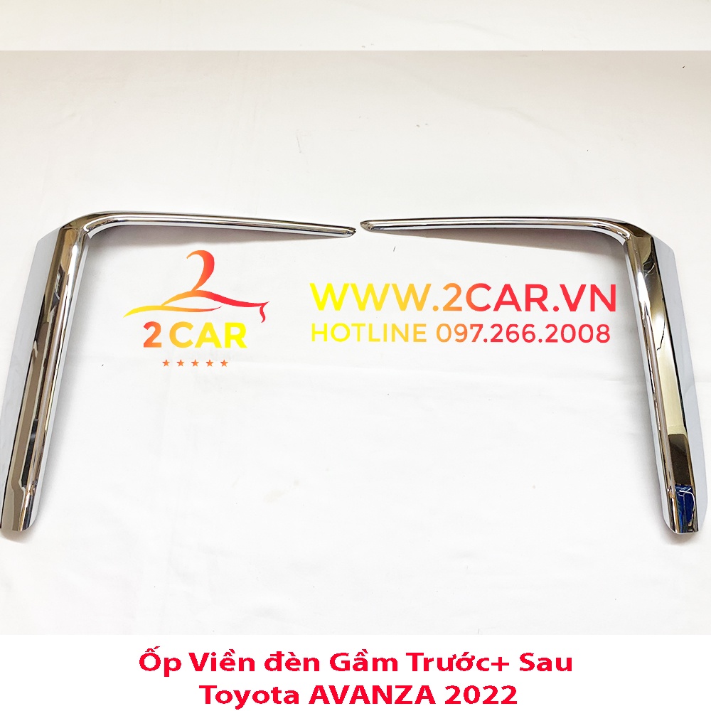 Ốp viền đèn gầm trước, sau xe Toyota AVANZA 2022 2023 mạ crom cao cấp