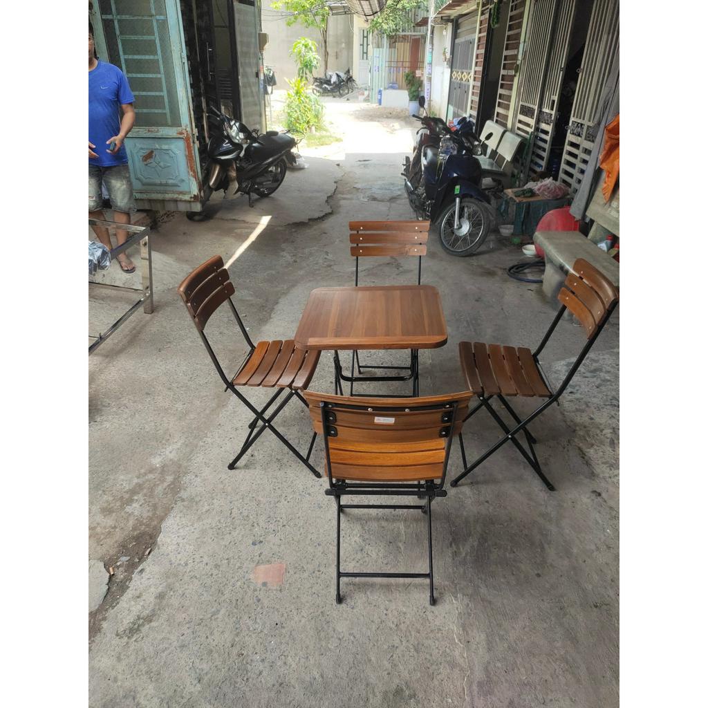 Ghế gỗ fanxipăng loại lớn, chân sắt chắc chắn phù hợp quán cà phê, dã ngoại gia đình tiện lợi - Nội Thất Tuân Kiệt