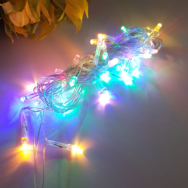 Combo 10 Dây Đèn nháy Trang Trí 5m Đa Sắc - Dùng Để Quấn Cây Quất, Cây Đào, Cây Mai Ngày Tết