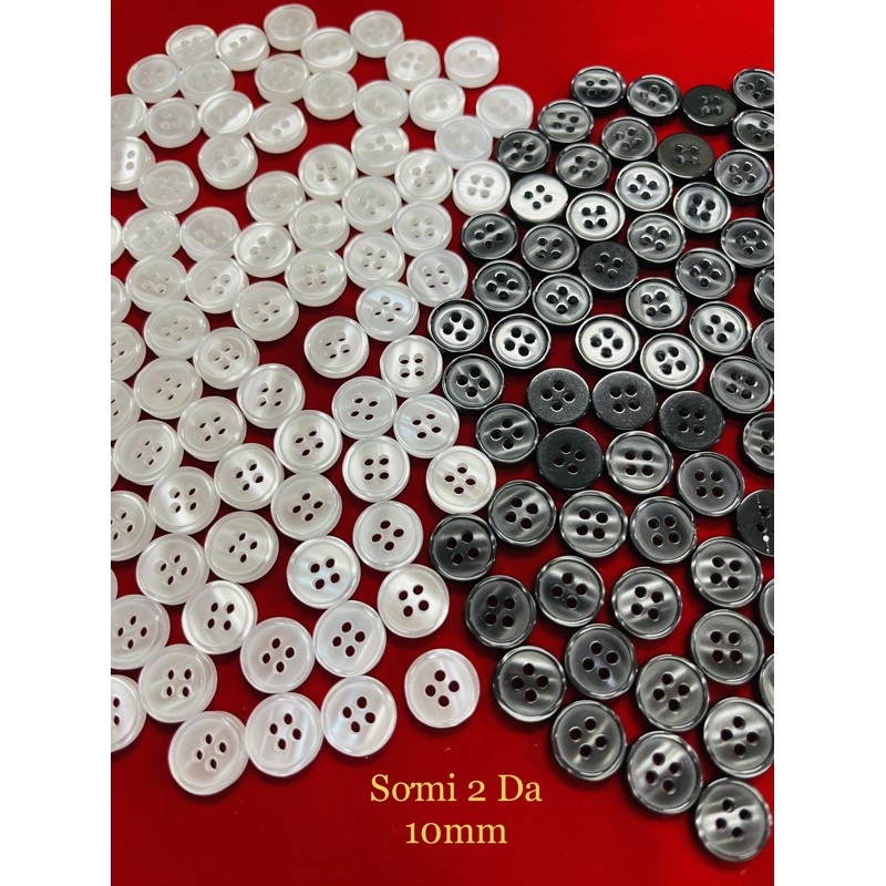 140 Nút Áo Sơmi 2 Da 4 Lổ 10mm Giá Sỉ